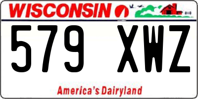 WI license plate 579XWZ