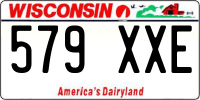 WI license plate 579XXE
