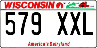 WI license plate 579XXL