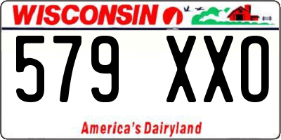 WI license plate 579XXO
