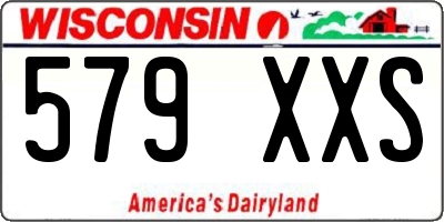 WI license plate 579XXS