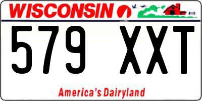 WI license plate 579XXT