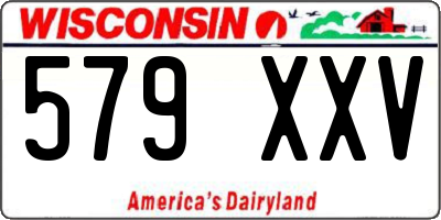 WI license plate 579XXV
