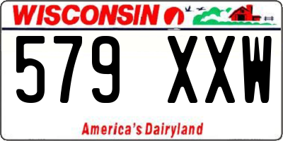 WI license plate 579XXW
