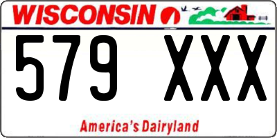 WI license plate 579XXX