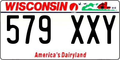 WI license plate 579XXY