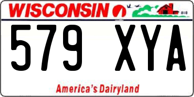 WI license plate 579XYA