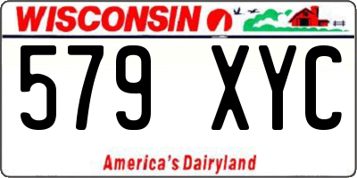 WI license plate 579XYC