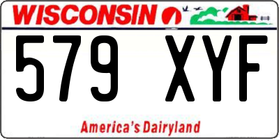 WI license plate 579XYF
