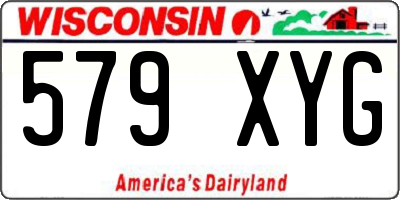 WI license plate 579XYG