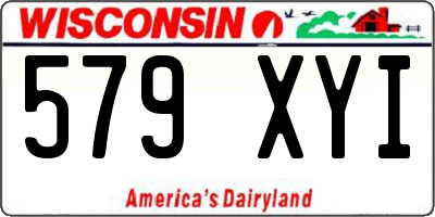 WI license plate 579XYI