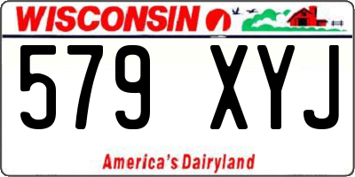 WI license plate 579XYJ