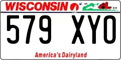 WI license plate 579XYO