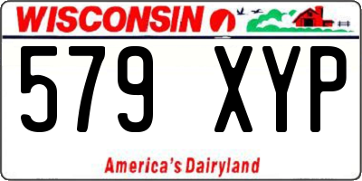 WI license plate 579XYP