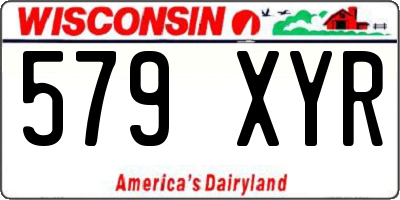 WI license plate 579XYR