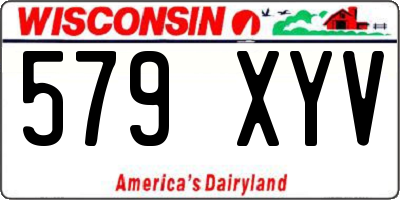 WI license plate 579XYV