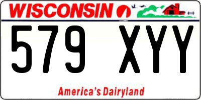 WI license plate 579XYY