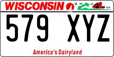 WI license plate 579XYZ