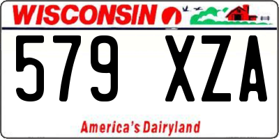 WI license plate 579XZA