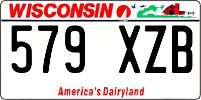 WI license plate 579XZB