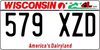 WI license plate 579XZD