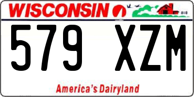 WI license plate 579XZM