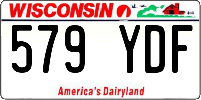 WI license plate 579YDF