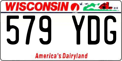WI license plate 579YDG