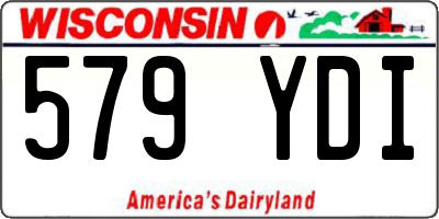 WI license plate 579YDI