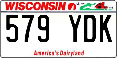 WI license plate 579YDK