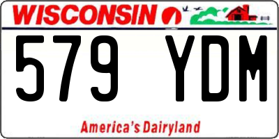 WI license plate 579YDM