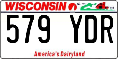 WI license plate 579YDR