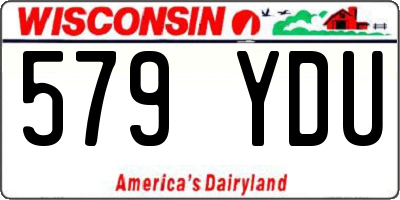 WI license plate 579YDU