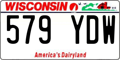 WI license plate 579YDW