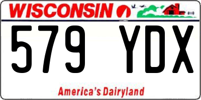 WI license plate 579YDX