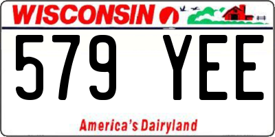WI license plate 579YEE