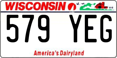 WI license plate 579YEG
