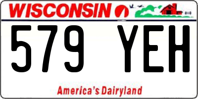 WI license plate 579YEH
