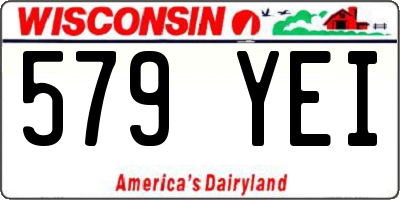 WI license plate 579YEI