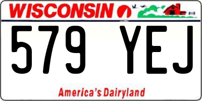 WI license plate 579YEJ