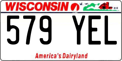 WI license plate 579YEL