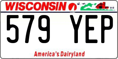 WI license plate 579YEP