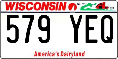 WI license plate 579YEQ