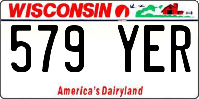 WI license plate 579YER