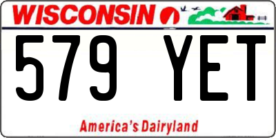 WI license plate 579YET