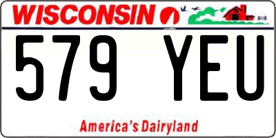 WI license plate 579YEU
