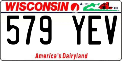WI license plate 579YEV