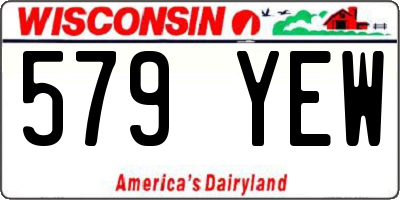WI license plate 579YEW