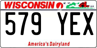 WI license plate 579YEX