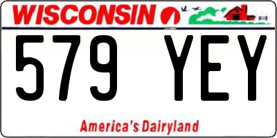 WI license plate 579YEY